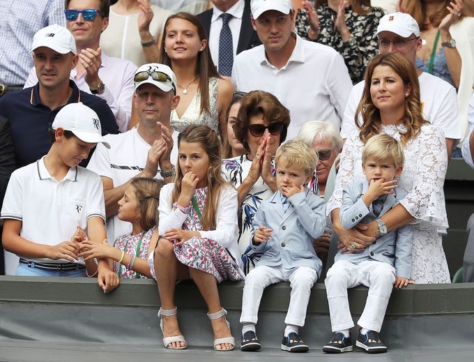 Wimbledon 2017: Mirka Federerová a děti