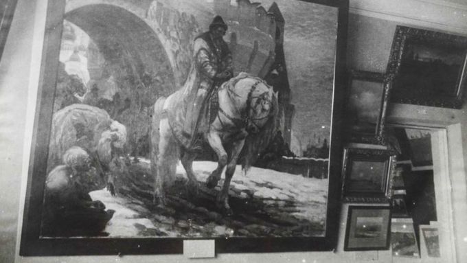 Obraz znázorňující prchajícího cara Ivana Hrozného z roku 1911 visel původně v muzeu v Dněpropetrovsku.