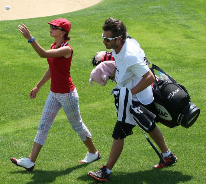 Česká golfistka Klára Spilková v 1. kole Prague Golf Masters.