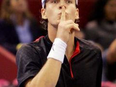 Český tenista Tomáš po vítězném čtvrtfinále na turnaji Masters v Madridu, ve kterém zdolal domácího Rafaela Nadala.