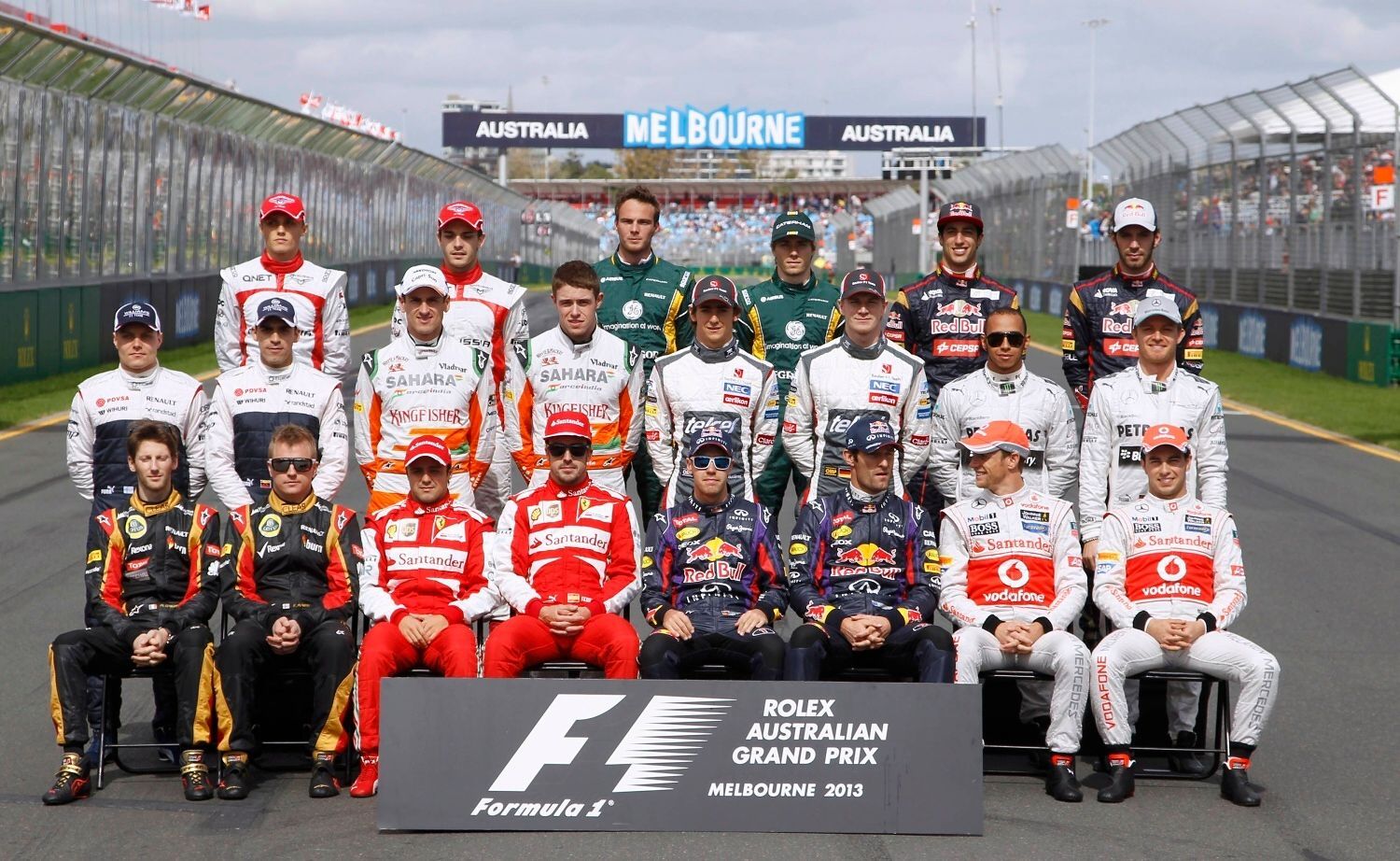 Formule 1, VC Austrálie 2013: společé tablo všech pilotů