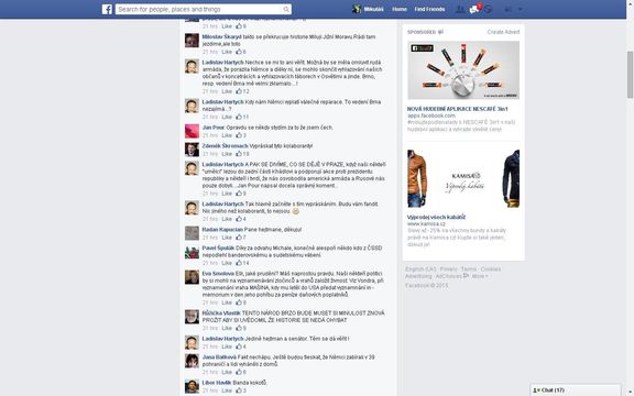 Škromachův komentář na Facebooku Martina Haška.