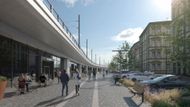 Nejvýraznějším prvkem modernizace úseku bude nová stanice Praha Bubny, která vznikne za Negrelliho viaduktem a bude propojena podzemním vestibulem se stanicí metra C Vltavská. Architektonické ztvárnění nádraží se třemi nástupišti a čtyřmi kolejemi má na starosti studio Jakub Cigler Architekti. Nádraží by se podle starosty Prahy 7 Jana Čižinského mělo stát spolu s budovou pražské filharmonie přirozeným centrem nové čtvrti a zároveň i hlavním bodem její dopravní obslužnosti.