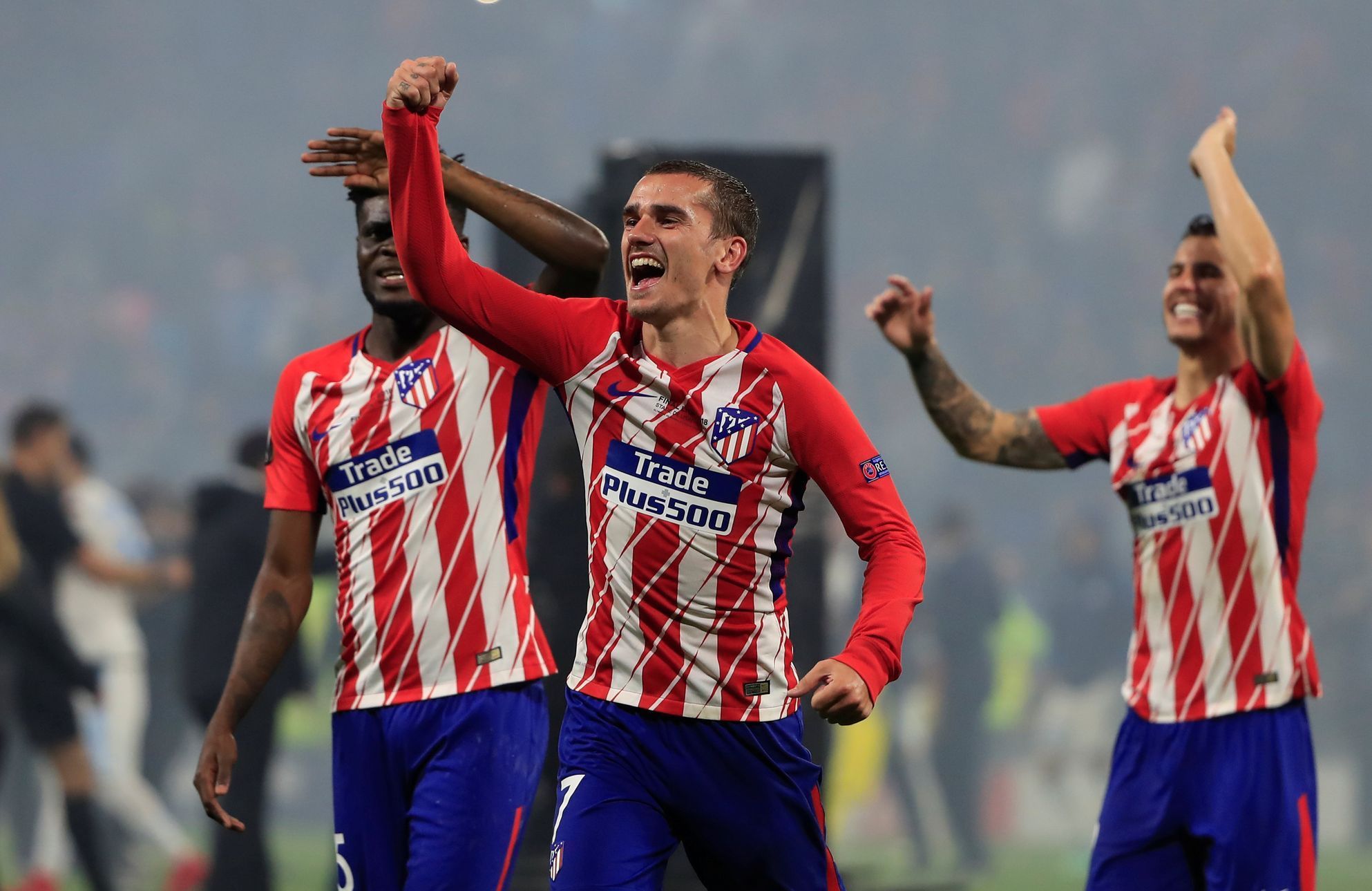 fotbal, Evropská liga 2017/2018, Atlético Madrid - Olympique Marseille, Antoine Griezmann