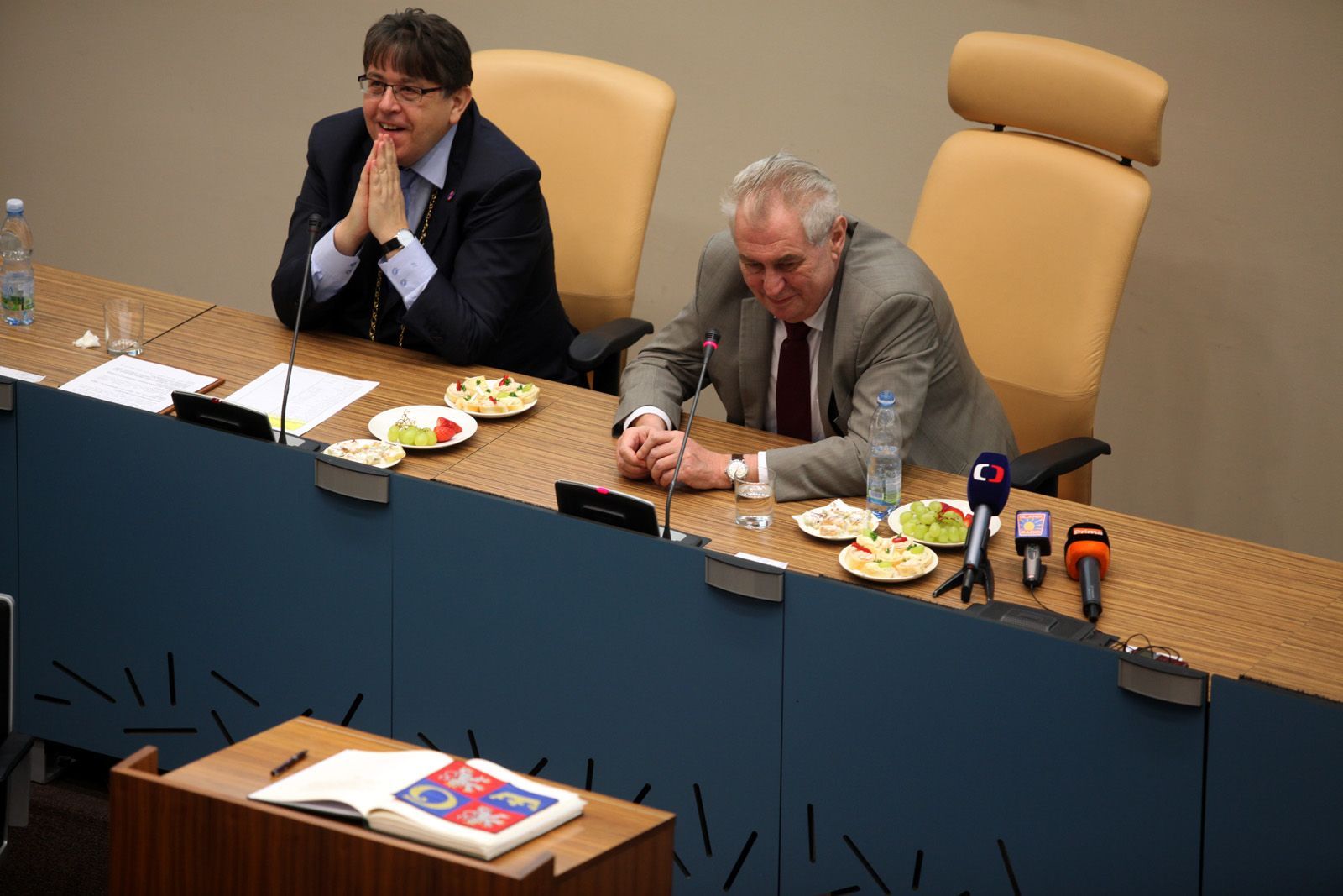 Miloš Zeman při návštěvě Královéhradeckého kraje