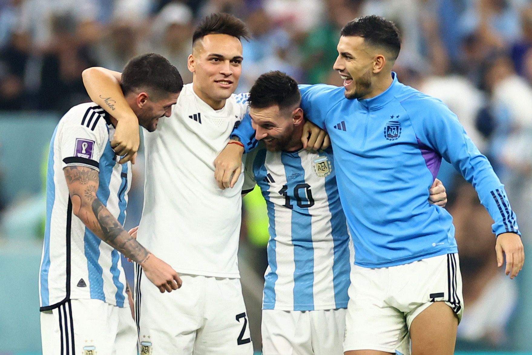 Argentinci slaví vítězství v semifinále MS 2022 Argentina - Chorvatsko