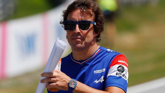 Fernando Alonso (Alpine) při GP Štýrska F1 2021