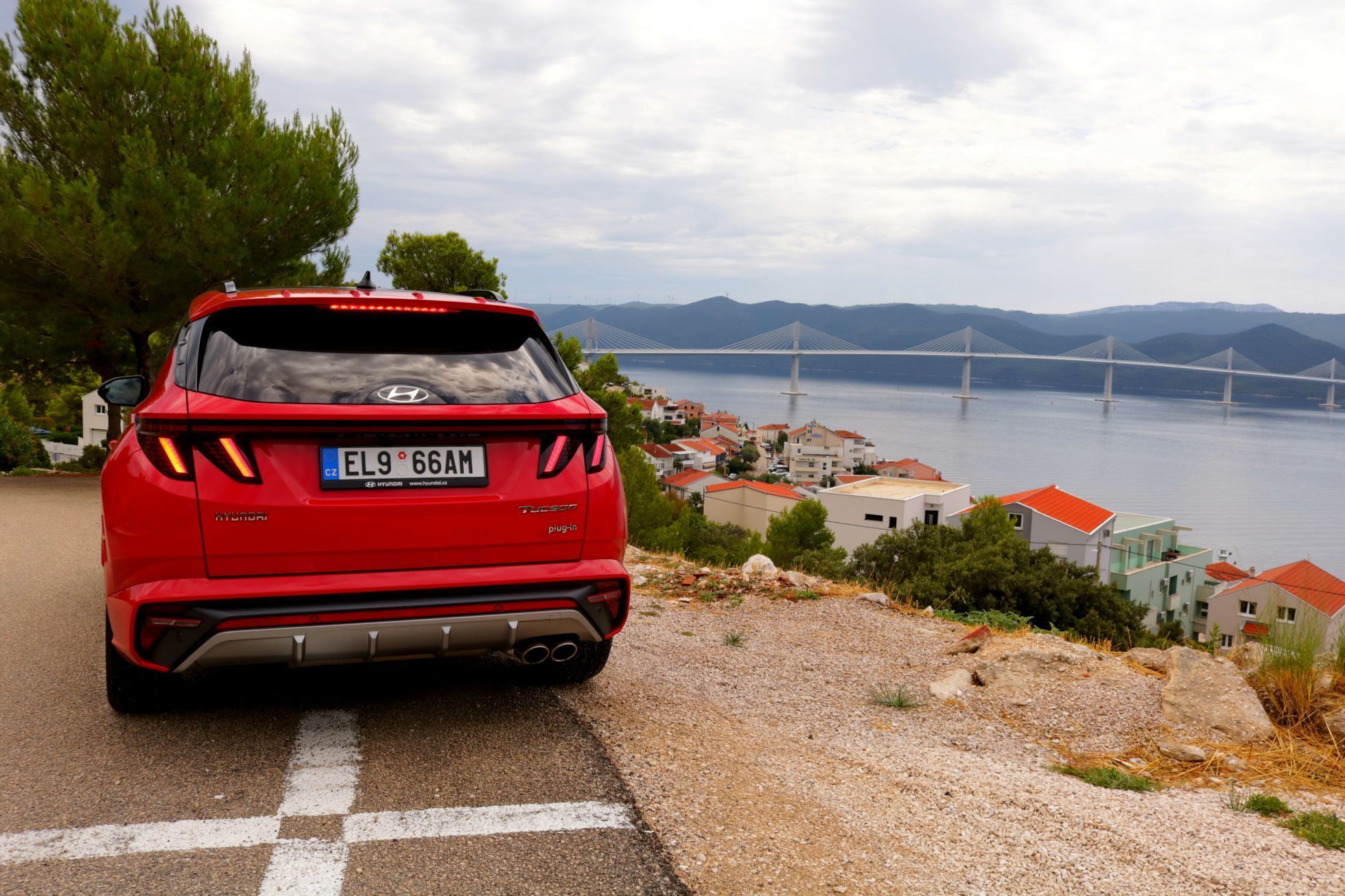 Reportáž Chorvatsko most Pelješac Hyundai Tucson srpen 2022