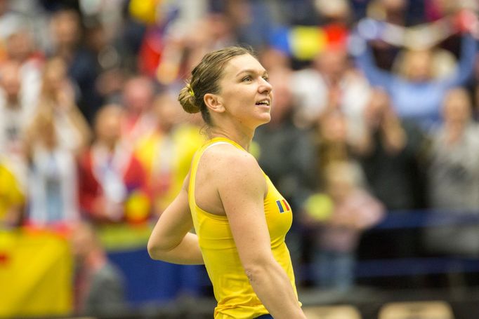 Siniaková - Halepová, Fed Cup Česko vs. Rumunsko