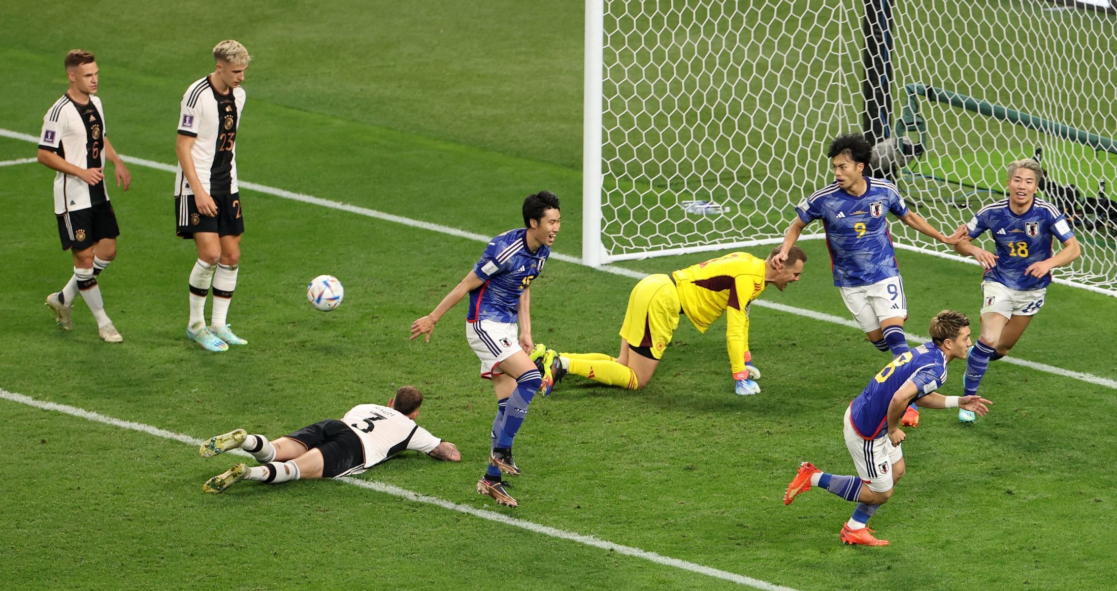Ricu Doan dává gól v zápase MS 2022 Německo - Japonsko