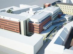 Po dvou letech výstavby se v areálu Fakultní nemocnice u svaté Anny v Brně otevřelo špičkové lékařské a výzkumné centrum ICRC. Vizualizace.