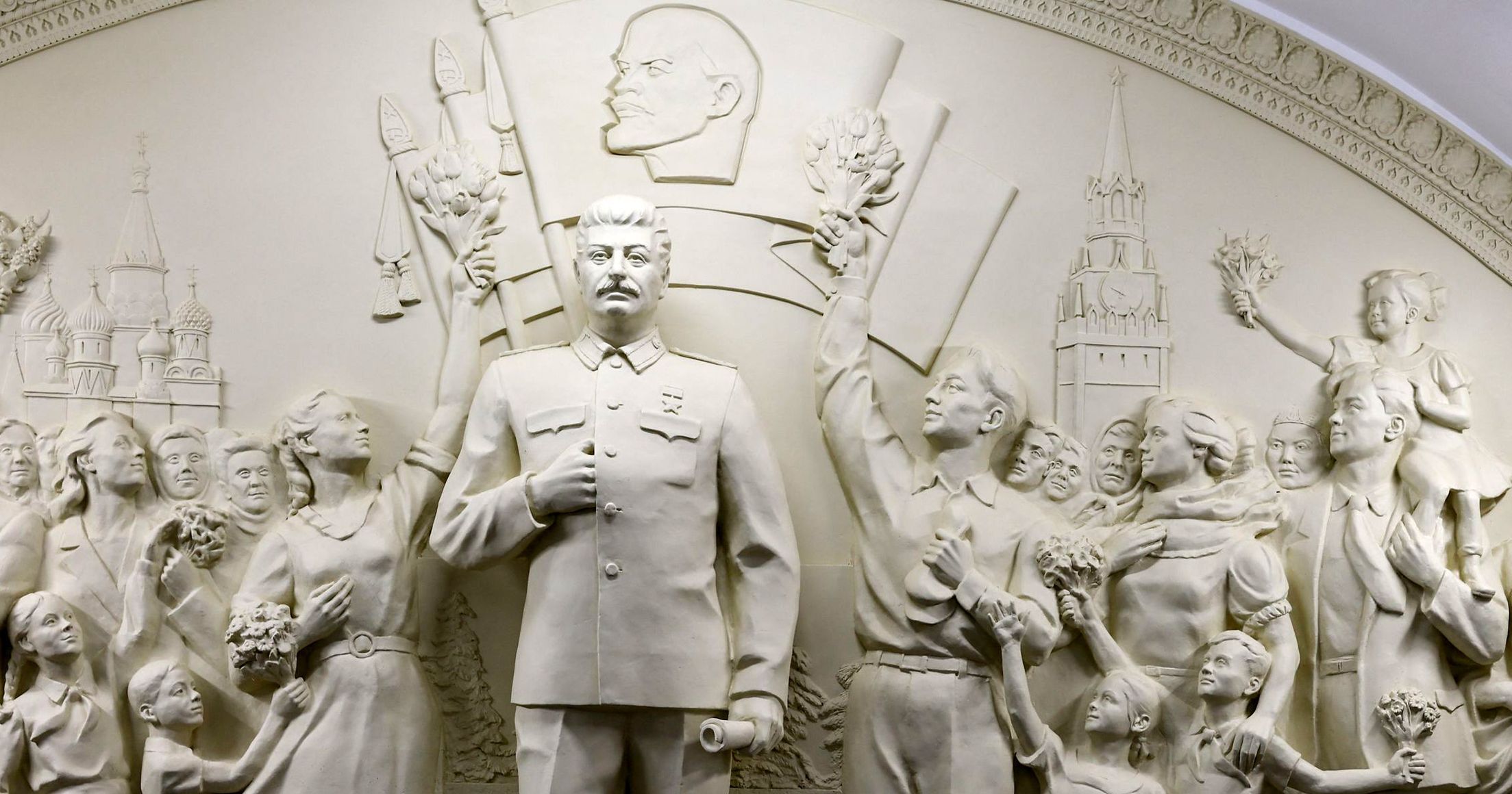 Stalin, metro, Moskva, Rusko, pomník