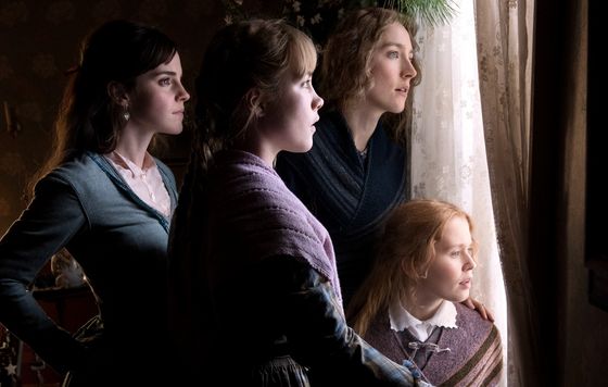 Emma Watsonová, Florence Pughová, Saoirse Ronanová a Eliza Scanlenová.