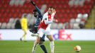 Jan Bořil v odvetě čtvrtfinále Evropské ligy Slavia - Arsenal