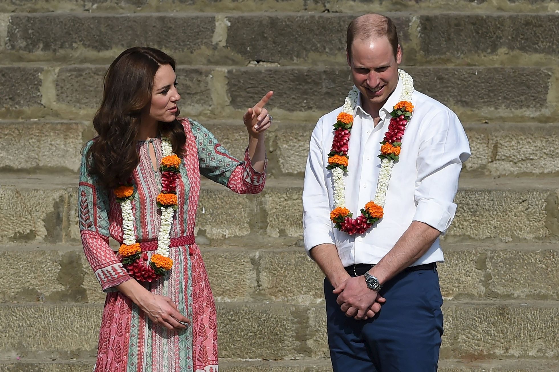 Kate a William na návštěvě Indie