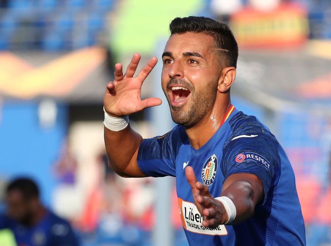 Soccer Football - Europa League - Group C - Getafe v Trabzonspor - Coliseum Alfonso Perez, Getafe, Spain - September 19, 2019  Getafe's Angel celebrates scoring their fir