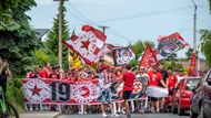 Třinečtí fanoušci při loučení se starou Werk Arenou
