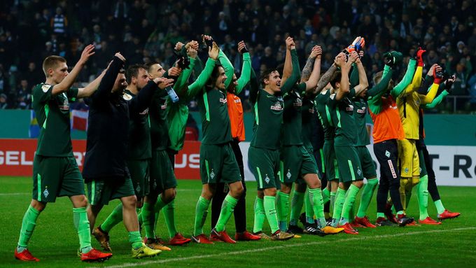 Radost fotbalistů Werderu Brémy