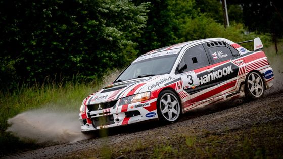 Martin Šikl v Mitsubishi Lancer Evo IX během Radouňské rallye 2024