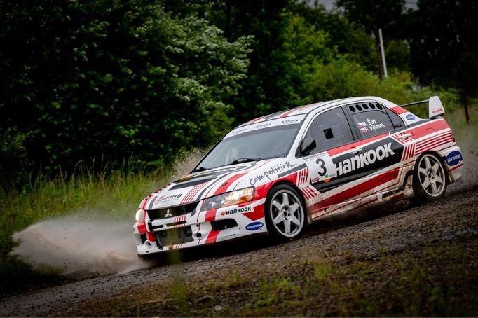 Martin Šikl v Mitsubishi Lancer Evo IX během Radouňské rallye 2024