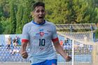 Mojmír Chytil slaví reprezentační gól v přátelském utkání s Černou Horou