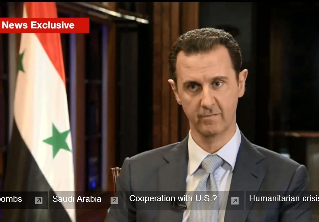 Bašár Asad při rozhovoru pro BBC