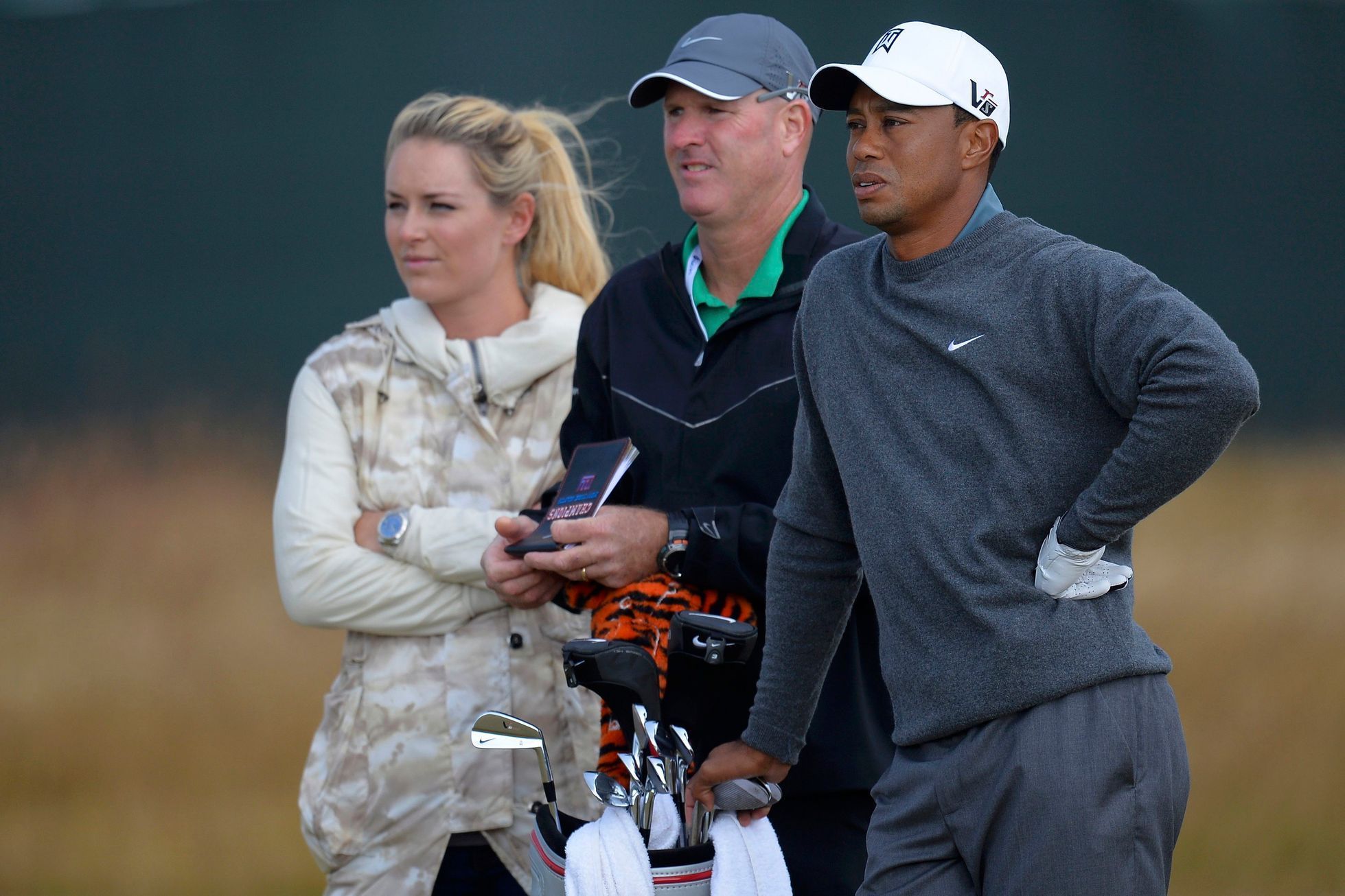 Lindsey Vonnová a Tiger Woods na British Open 2013