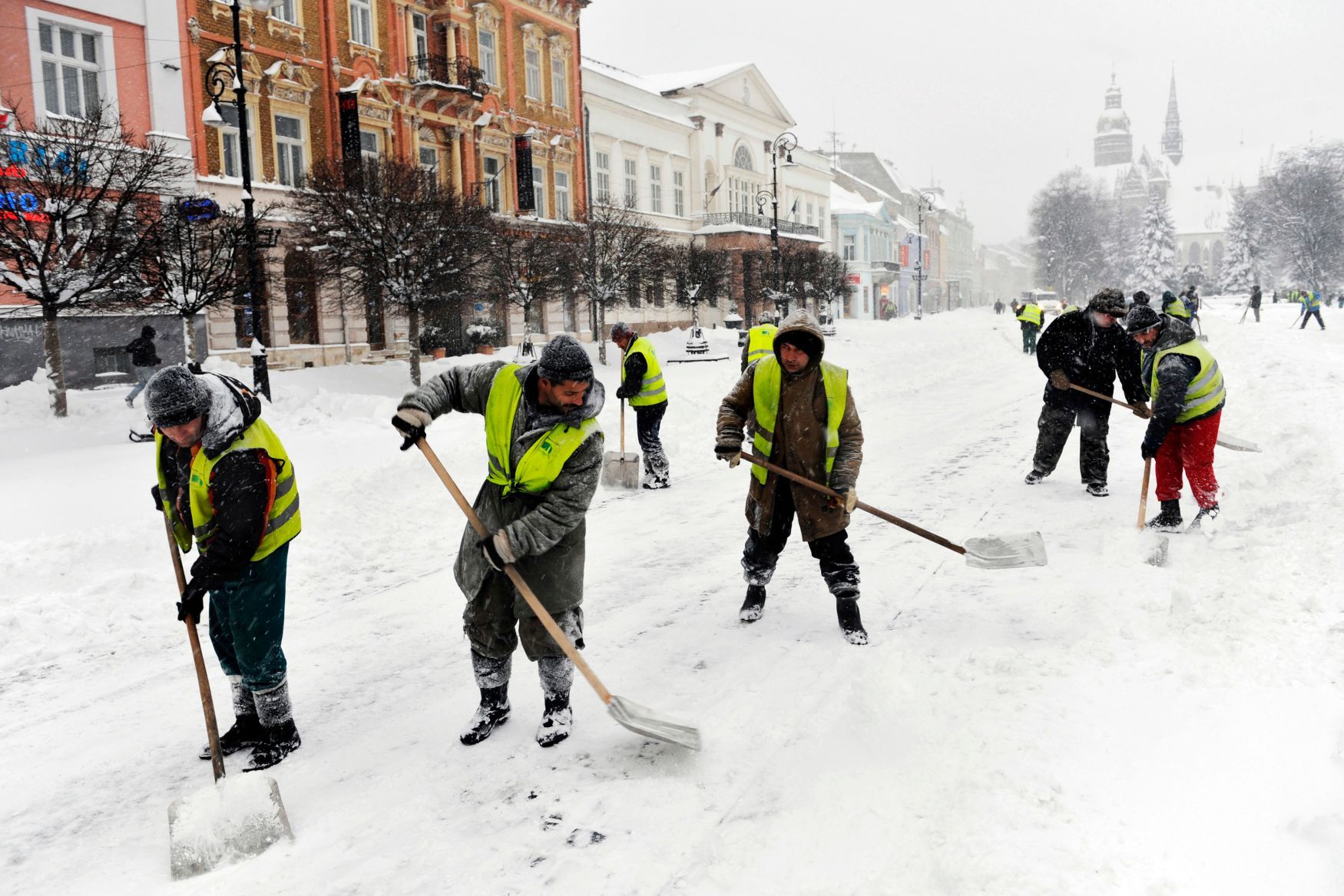 Sníh, zima, Košice v roce 2010.