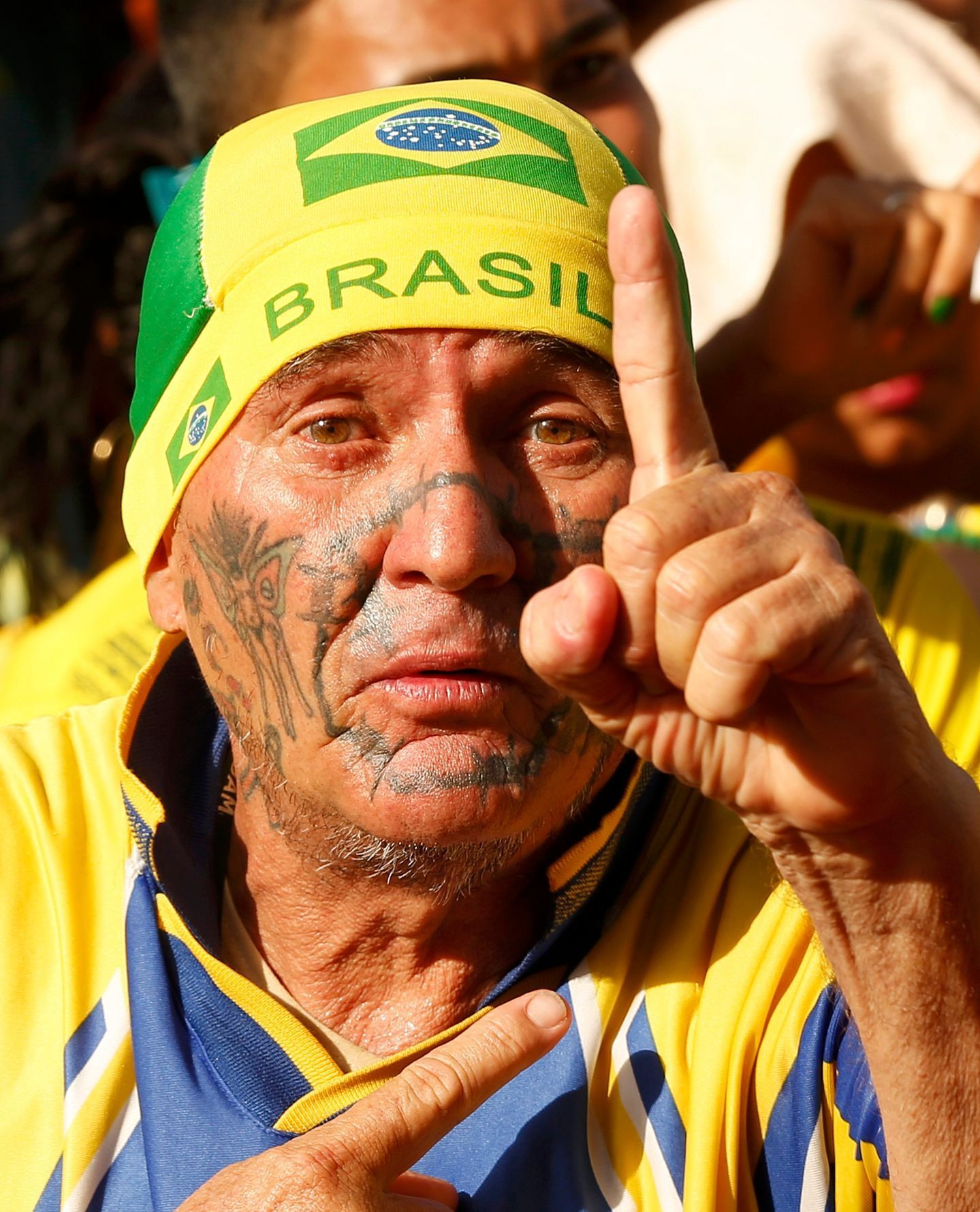 MS 2014, Brazílie-Chorvatsko: brazilský fanoušek