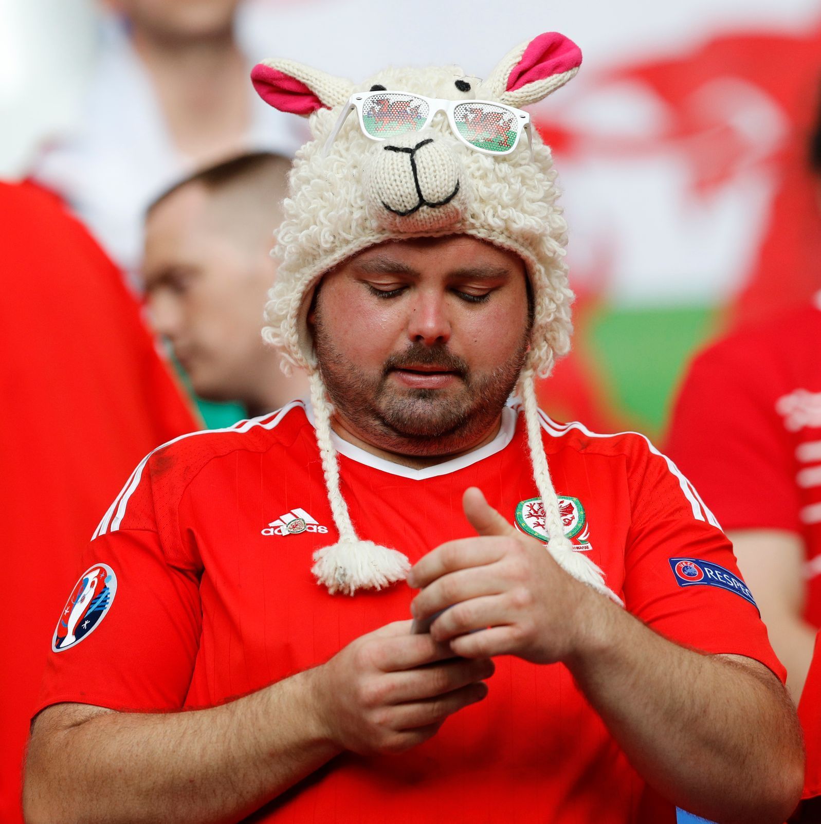 Euro 2016, Portugalsko-Wales: fanoušek Walesu