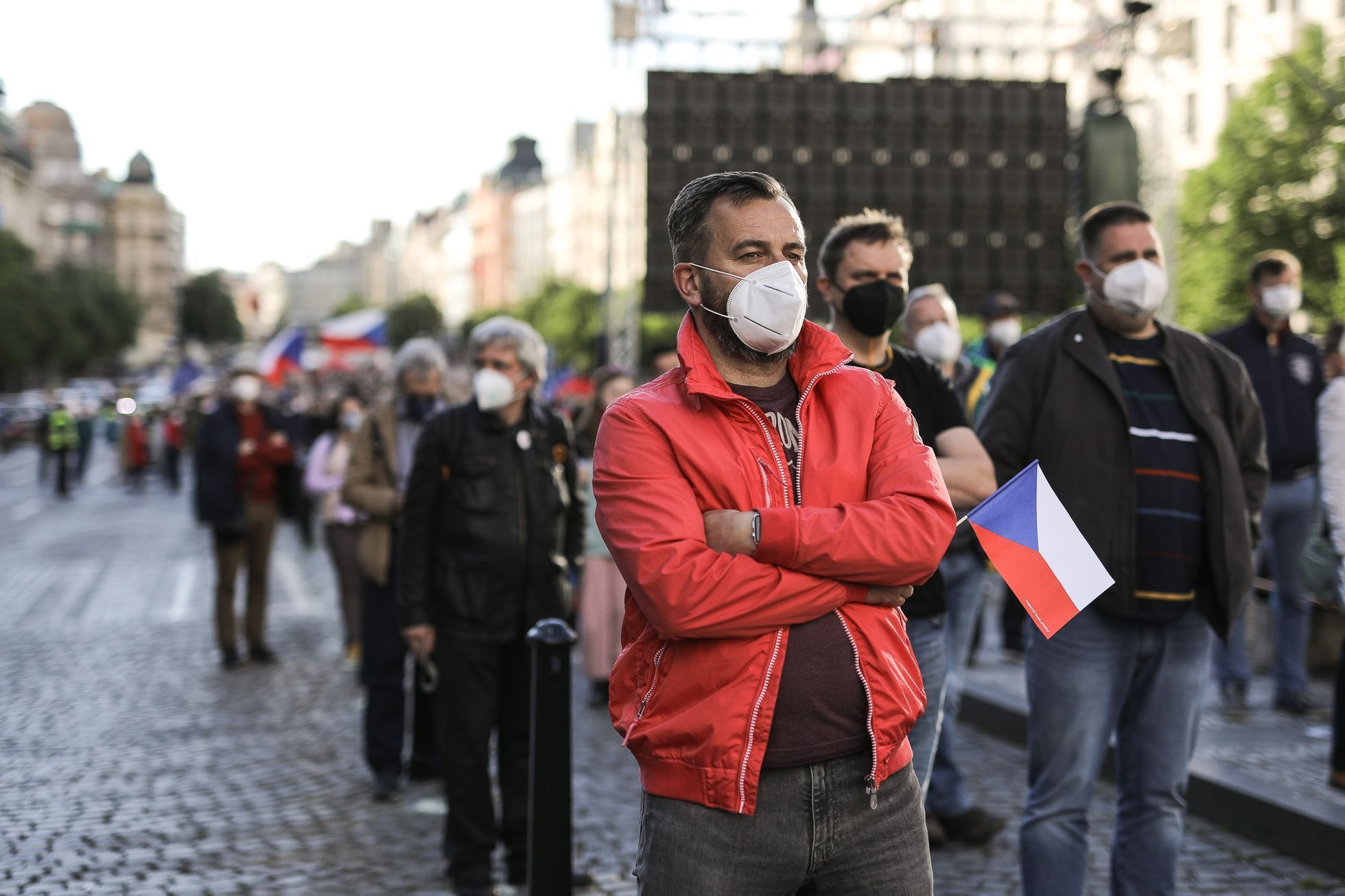 Demonstrace Milion chvilek Václavské náměstí 20. 5. 2021 za odstoupení Marie Benešové