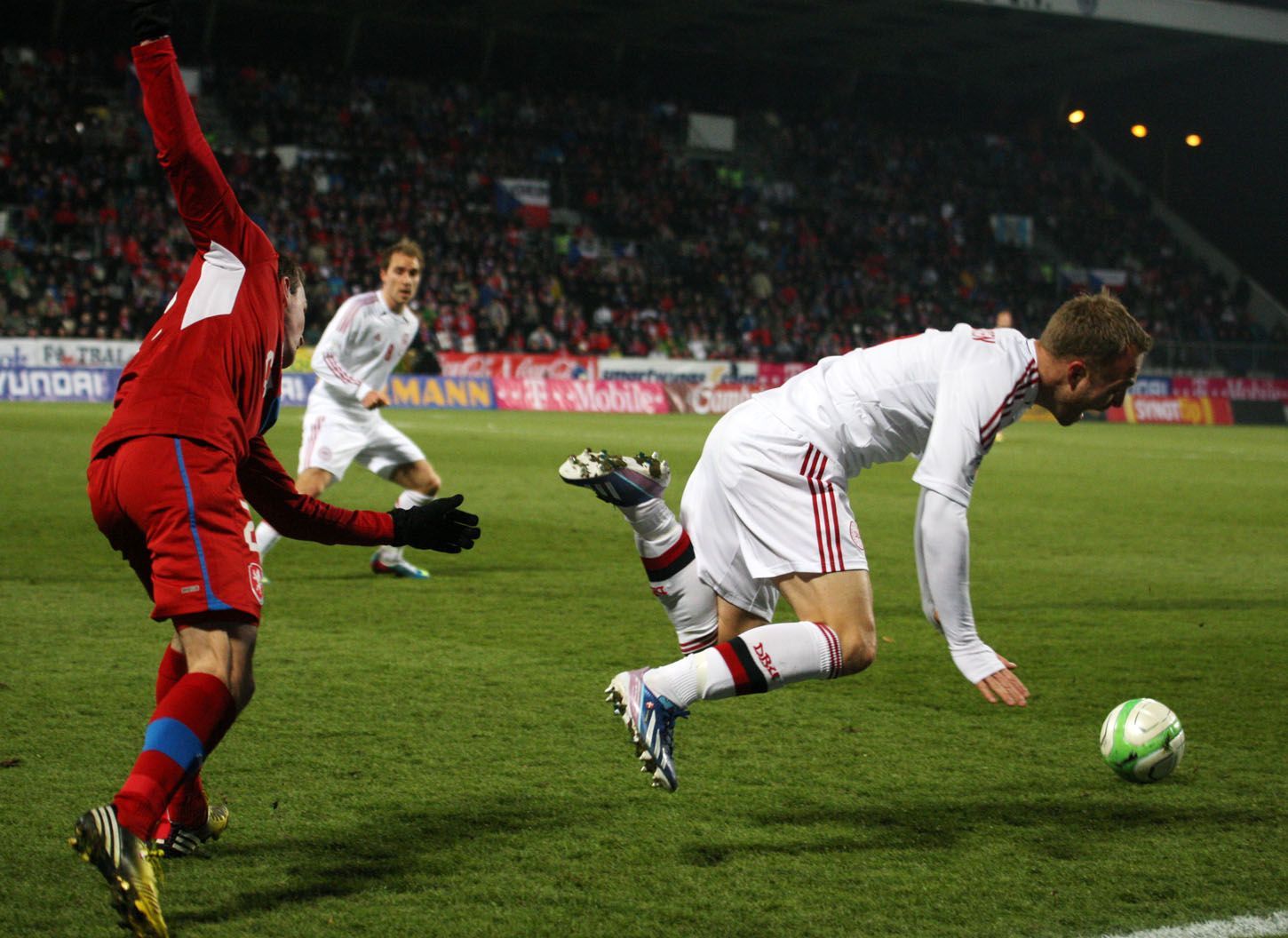 Fotbal, Česko - Dánsko: souboj