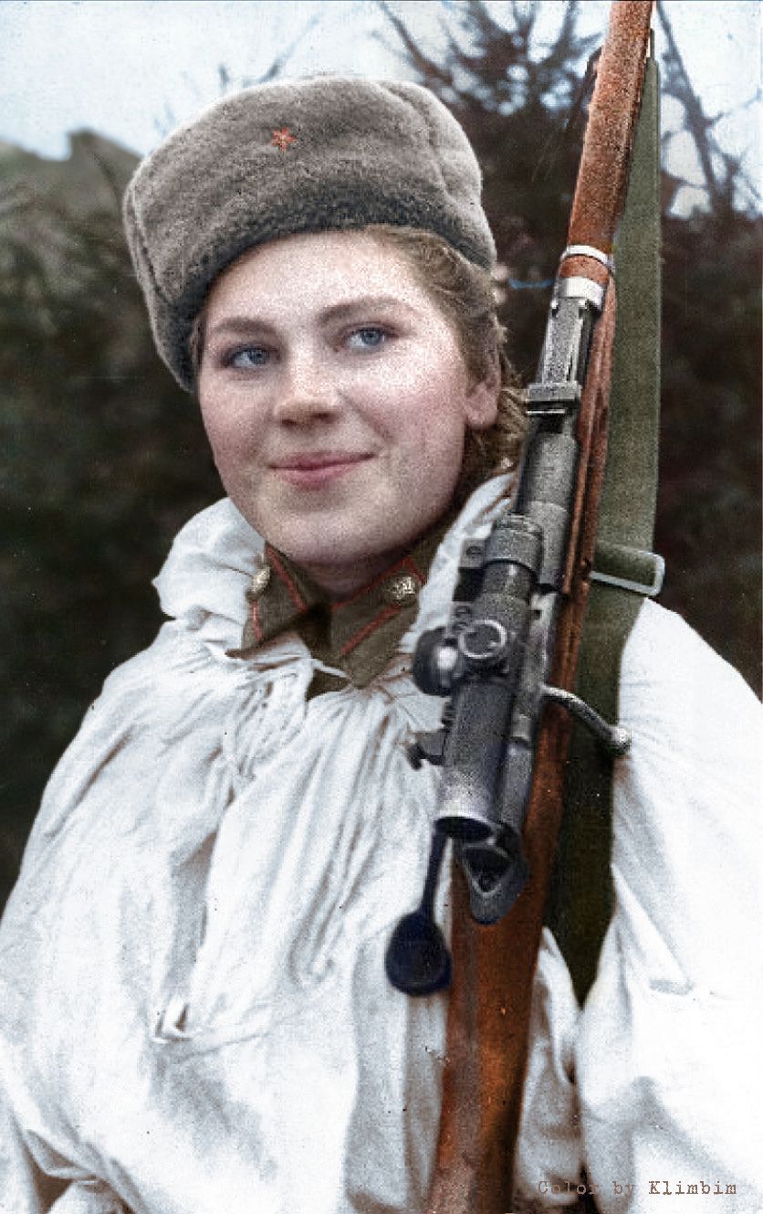 Rusko, SSSR, kolorované fotografie, Druhá světová válka, historie, válka, vojáci, voják
