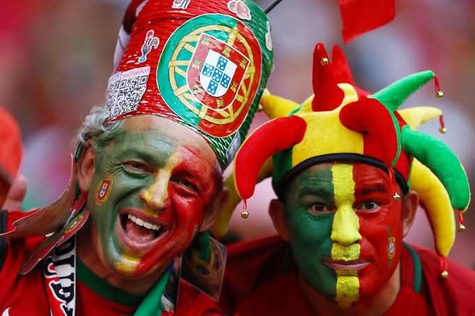 Portugalští fanoušci před zápasem Eura 2024 Portugalsko - Česko