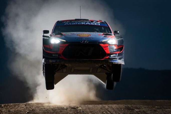 Ott Tänakv Hyundai při Mexické rallye 2020