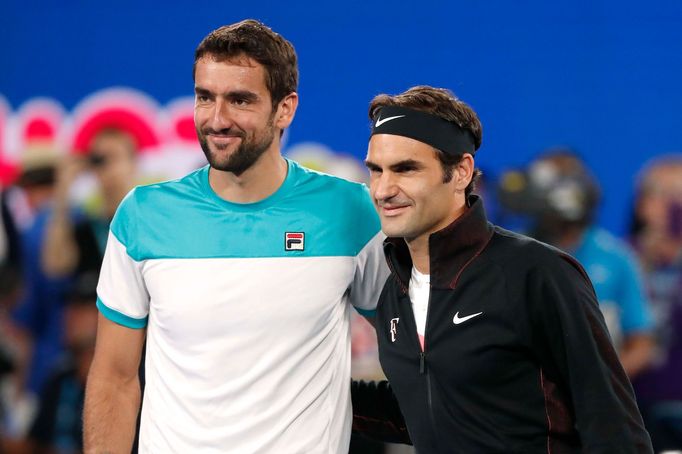 Marin Čilič a Roger Federer