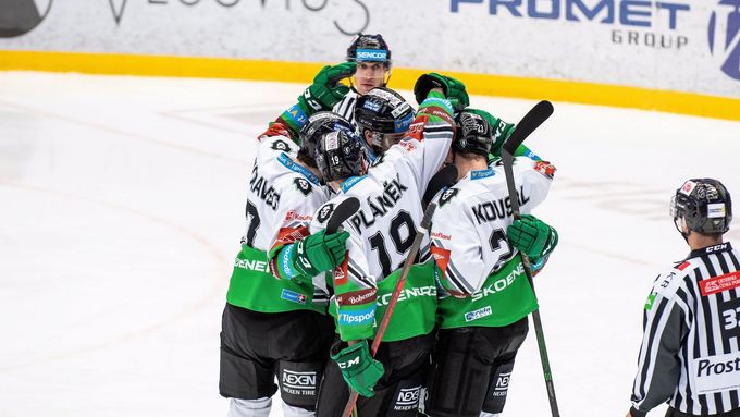 Radost hokejistů Mladé Boleslavi (ilustrační fotografie)