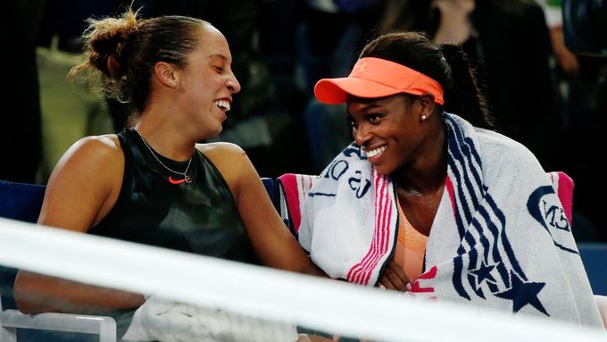 Madison Keysová a Sloane Stephensová po finále US Open.