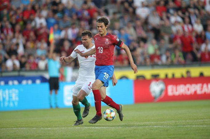 Patrik Schick v kvalifikaci ME 2020 Česko - Bulharsko.