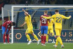 Postup se nekoná. Čeští fotbalisté na Ukrajině bojovali, ale prohráli 0:1