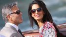 George Clooney, Amal Alamuddin v Benátkách