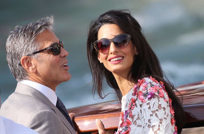 George Clooney, Amal Alamuddin v Benátkách