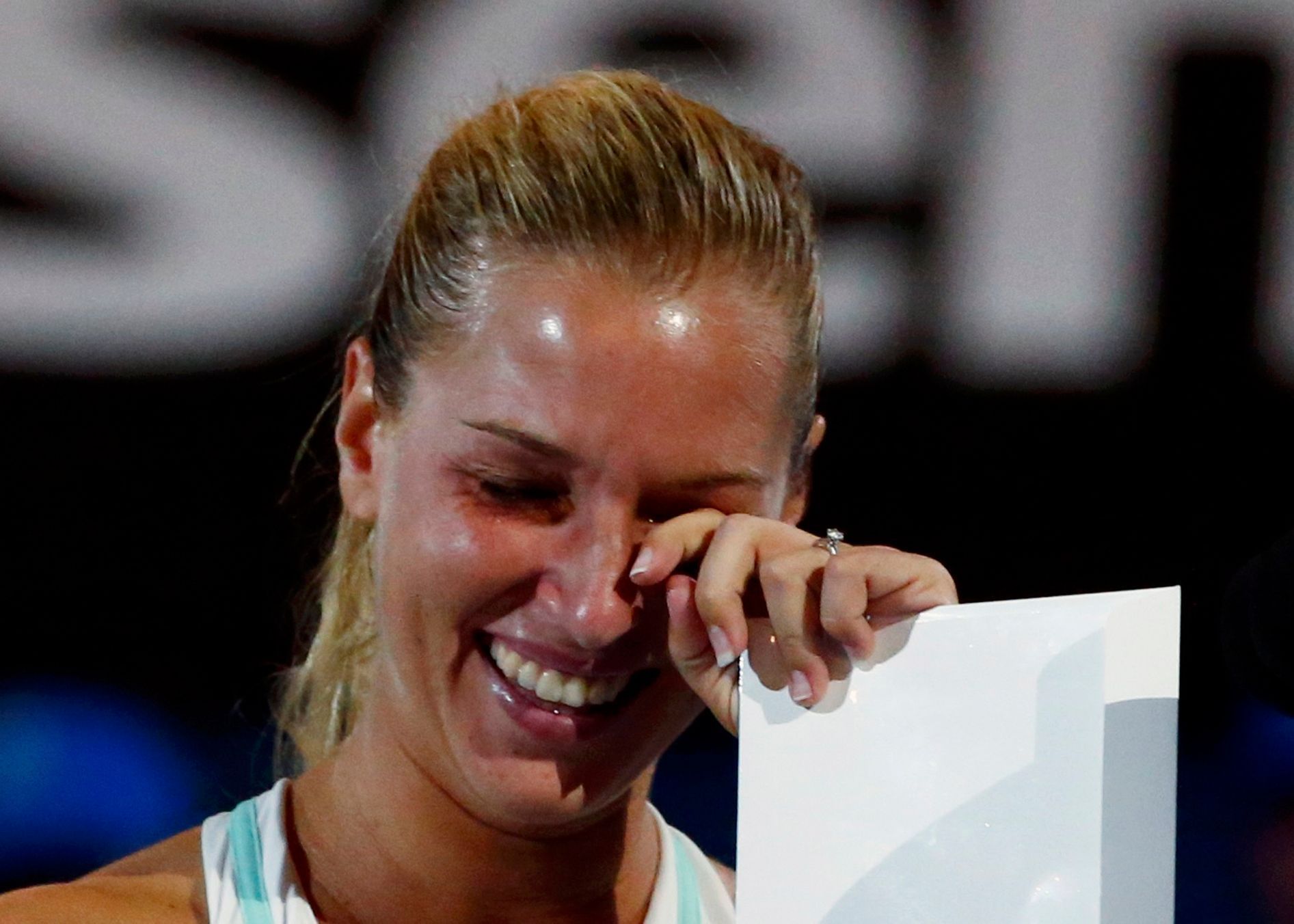 Finále Australian Open: Cibulková - Li Na (Smutnící Cibulková)