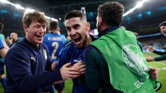 Italové slaví postup v semifinále Itálie - Španělsko na ME 2020