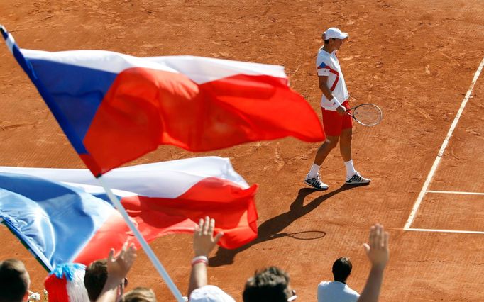 Tomáš Berdych v zápase s Richardem Gasquetem