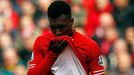 Liverpool's Sturridge reacts during their English Premier League soccer match against Newcastle United in Liverpool