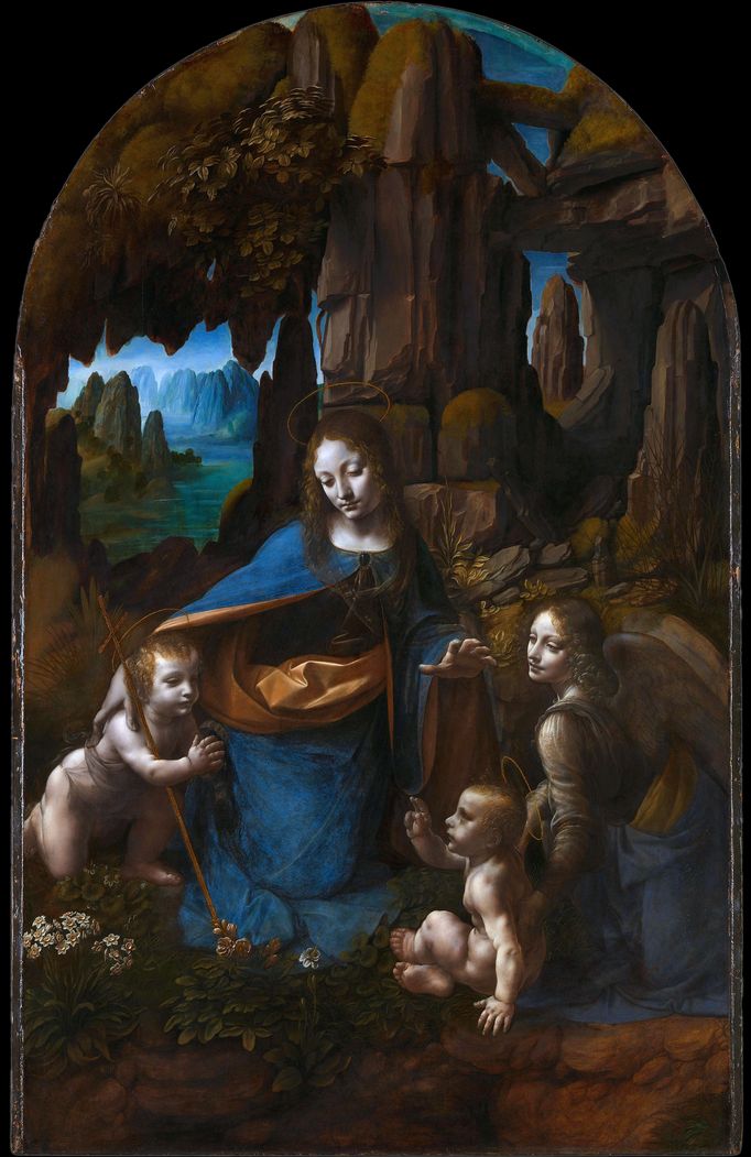 Leonardo da Vinci: Madona ve skalách (londýnská verze), 1491 až 1494.