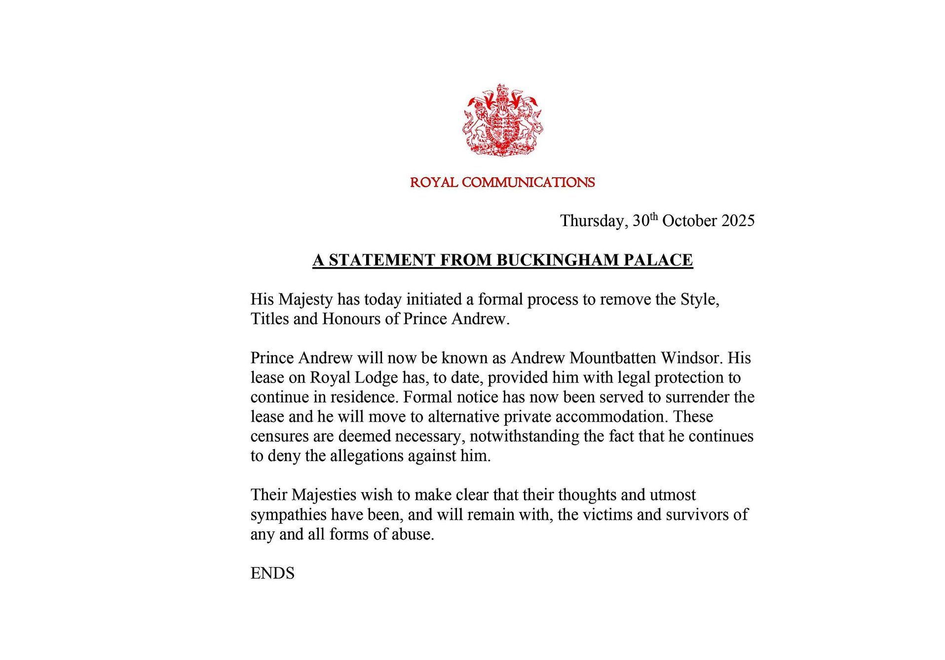 Velká Británie, monarchie, princ Andrew, král Karel III., Virginia Roberts Giuffre, Jeffrey Epstein, média,