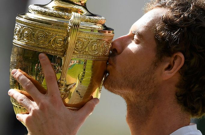 Andy Murray ve finále Wimbledonu 2016.