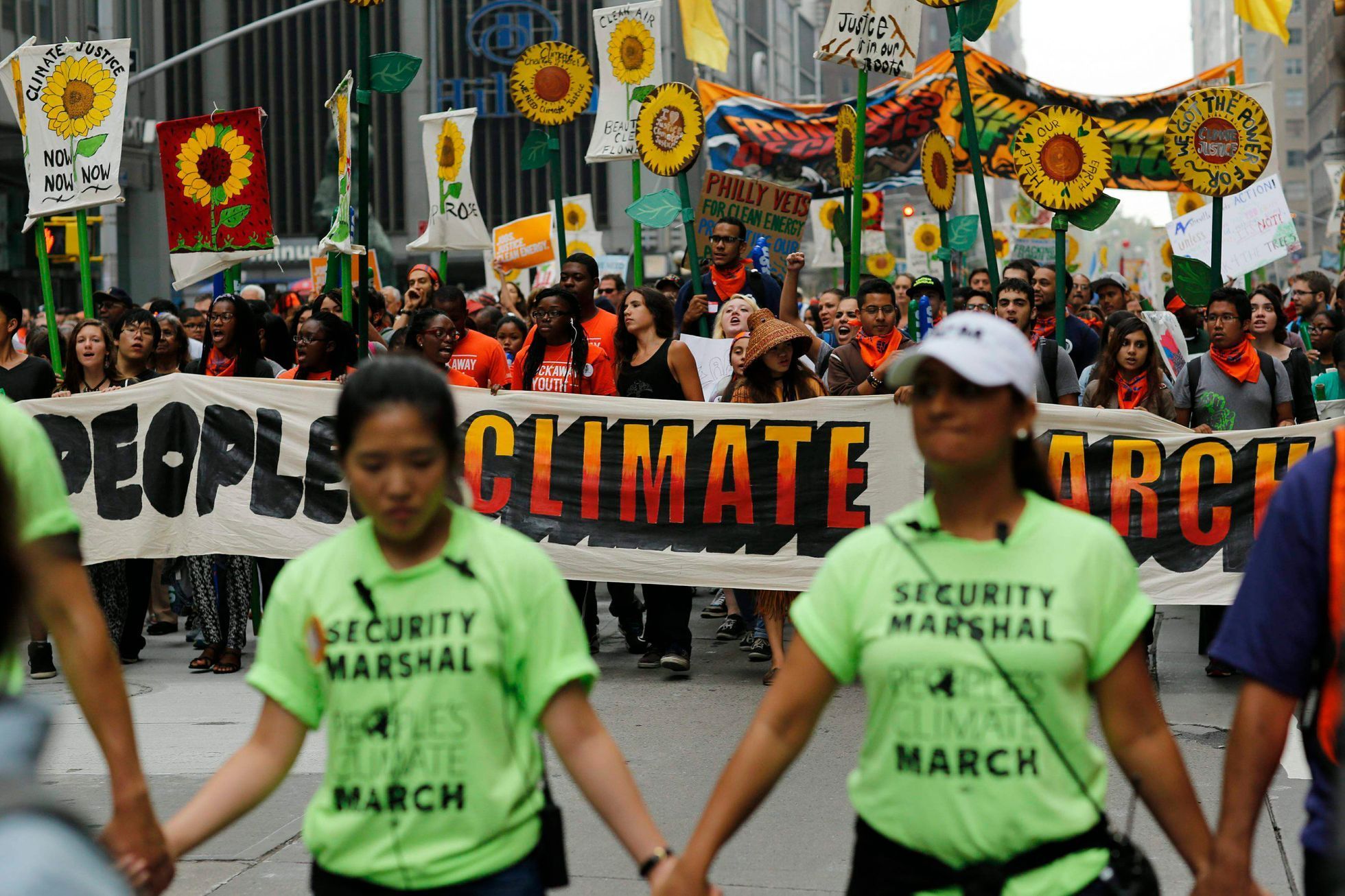 Pochod za účinnější boj proti klimatickým změnám v New Yorku
